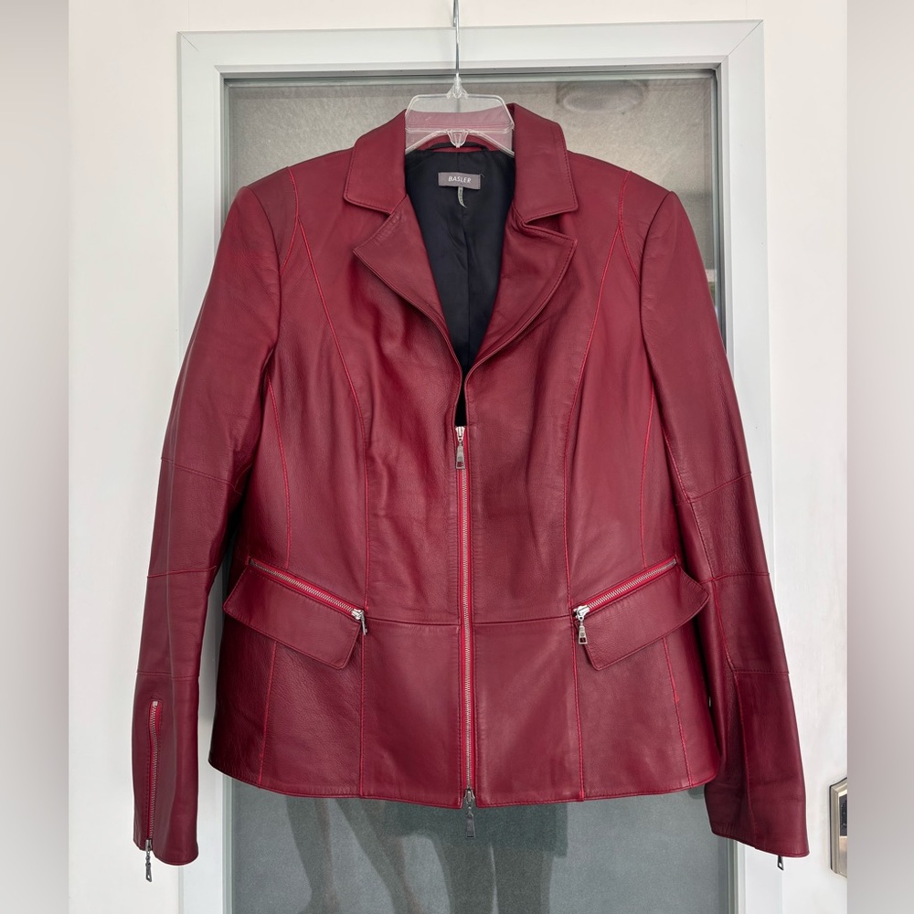 Basler Red Lamb Skin Jacket